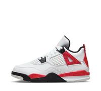 Nike Jordan 4 Retro - Zapatos para hombre, talla, blanco/rojo/negro (White/Fire Red-Black), 11 Little Kid