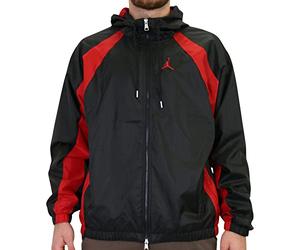 NIKE Jordan Essentials Chaqueta, Negro/Rojo, L para Hombre