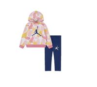 NIKE Jordan Jumpman - Conjunto de 2 piezas para bebé, sudadera con capucha y leggings, color rosa y blanco, gráfico de 18 meses, multicolor, 18 meses