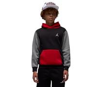 NIKE Jordan - Sudadera de Chicos con Capucha Brooklyn Negro, Negro/Rojo/Gris, 8-10 años