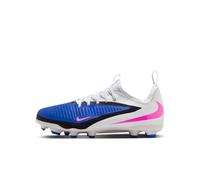 Botas de Fútbol Nike Phantom 6 Low Acad Fg/Mg Infantil Azul/Blanco/Rosa 34