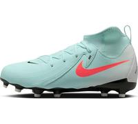 Nike Jr. Phantom Luna 2 Academy Botas de fútbol MG niño/a pequeño/a, Soccer Shoe, Mint/Atomic Red-Off Noir, 35.5 EU