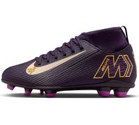 Nike Jr. Superfly 10 Club 'Kylian Mbappe' FG/MG, Zapatillas de fútbol, Grand Purple/Pale Ivory, 33.5 EU