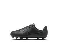 Nike - Bota de fútbol Tiempo Legend 10 Club FG/MG Niño, Unisex, Black-Black-Deep Jungle, 3,5Y