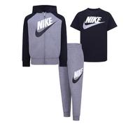 NIKE -Juego compuesto por sudadera con camiseta y pantalón con capucha y cremallera - Camiseta media manga - Pantalón con giro elástico - Pantalón con dobladillo acanalado - Ajuste regular negro /