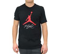 Nike Jumpman Flight HBR tee T-Shirt de Baloncesto, Hombre, Black/Gym Red, S