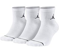 NIKE Jumpman QTR 3Ppk Calcetines, Hombre, Blanco (White/Black), XL