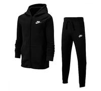 NIKE K NSW Club FLC FZ Tracksuit, Negro/Blanco, Small Unisex