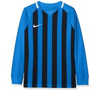Nike Kids Striped Division III Football Jersey Long Sleeved t-Shirt, Unisex niños, XS, Royal Blue/Black/White/(White)