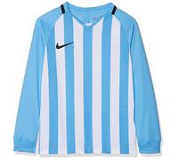 Nike Kids' Striped Division III Football Long Sleeved t-Shirt, Unisex niños, Black/White/White/(Black), L