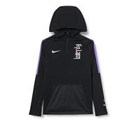 NIKE Km Y Nk Dry Hoodie, Sweatshirt Niños, Black/fierce Purple/(hologram), 8 Años