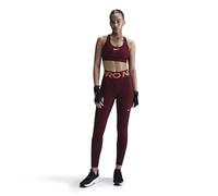 Nike Leggings para Mujer Sculpt Dri-Fit de Cintura Alta, Color Rojo y Blanco, Talla L