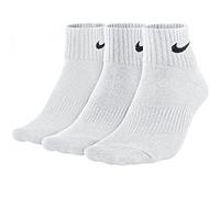 Nike Lightweight Quarter, Pack de 3 Pares de Calcetines, Unisex, Blanco, 38-42 M
