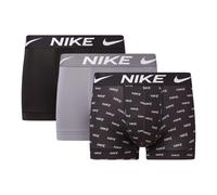 NIKE Lote de 2 bóxers lisos Dri fit. Color Negro + Negro + Gris