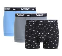 NIKE Lote de 3 bóxeres lisos Signature. Color Negro + gris + azul