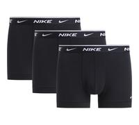 NIKE Lote de 3 bóxeres lisos Signature. Color negro + negro + negro