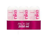 NIKE - Loving Floral Pack de 3 x 50 ml, Desodorante Mujer Roll-On, Desodorante Antimanchas para Piel Sensible, 0% Alcohol y 0% Sales de Aluminio, de Larga Duración, Fragancia Floral Gourmand