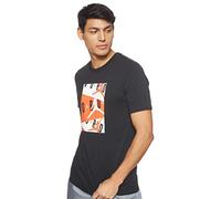 Nike M J Jordan Air SS Crew T-Shirt, Hombre, Black/Infrared 23, L