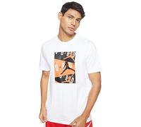 Nike M J Jordan Air SS Crew T-Shirt, Hombre, White/Infrared 23, S