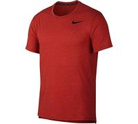 Nike M NK BRT Top SS HPR Dry T-Shirt, Hombre, Mystic Red/htr/Black, M