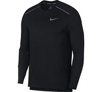 Nike M NK BRTHE Rise 365 LS Long Sleeved t-Shirt, Hombre, Black/Reflective silv, M