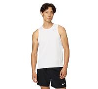 Nike M Nk DF Miler Tank Camiseta de Tirantes, Blanco y Plateado Reflectante, Extra-Large para Hombre