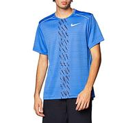 Nike M Nk Dry Miler SS Edge Gx Po T-Shirt, Hombre, Pacific Blue/Imperial Purple/(Reflective silv), S