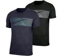 Nike M Nk Dry Superset SS LV 2.0 Short Sleeve Top, Hombre, Obsidian/Obsidian/White
