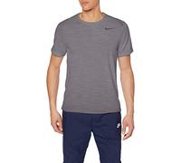 Nike M Nk Dry Superset Top SS T-Shirt, Hombre, Gunsmoke/(Black), S