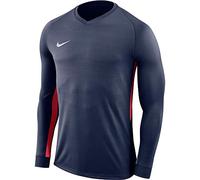 NIKE M NK Dry Tiempo Prem JSY LS Long Sleeved t-Shirt, Hombre, Midnight Navy/Midnight Navy/University Red/White, 2XL
