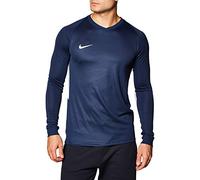 Nike M NK Dry Tiempo Prem JSY LS Long Sleeved t-Shirt, Hombre, Midnight Navy/Midnight Navy/White/White, S