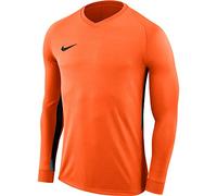 Nike M NK Dry Tiempo Prem JSY LS Top de Manga Larga, Hombre, Safety Orange/Safety Orange/Black/Black, XL