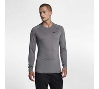 Nike M NP Thrma Top LS Long Sleeved T-Shirt, Hombre, Gunsmoke/Gunsmoke/(Black), XL