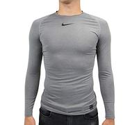 Nike M NP Top LS Comp Long Sleeved T-Shirt, Hombre, Carbon Heather/Black/Black, S-T