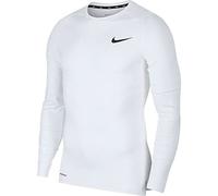 Nike M NP Top LS Tight Camiseta de Manga Larga, Hombre, White/Black, XL