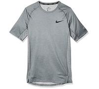 Nike M Np Top SS Tight - Camiseta de Manga Corta, Hombre, Gris (Smoke Grey/ Lt Smoke Grey/ Black), XL