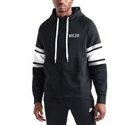 Nike M NSW Air Hoodie FZ FLC Sweatshirt, Hombre, Black/White/Grey Heather/White, XS