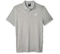 Polo de tenis para hombre Nike Sportswear Polo - dk grey heather/white L