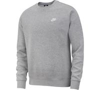 Nike M NSW Club CRW BB Long Sleeved t-Shirt, Hombre, Dk Grey Heather/White, L