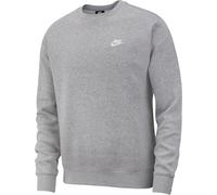 Nike M NSW Club CRW BB Long Sleeved t-Shirt, Hombre, Dk Grey Heather/White, S