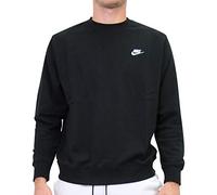 Nike M NSW Club CRW Ft Camiseta de Manga Larga, Hombre, Black/(White), 2XL