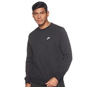 Nike M NSW Club CRW Ft Camiseta de Manga Larga, Hombre, Black/(White), XL