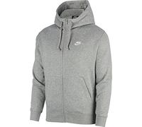 NIKE M Nsw Club Hoodie Fz Bb, Sudadera Hombre, Dk Grey Heather/matte Silver/(white), L