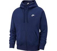 Nike, M NSW Club Hoodie FZ BB Sweatshirt, Hombre, Midnight Navy, Midnight Navy, White, S