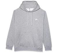 Nike M Nsw Club Hoodie Po Bb - Sudadera con Capucha, Hombre, Gris (Dk Grey Heather/ Matte Silver/ White), 3XL