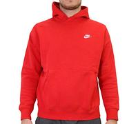 Nike Sportswear Sudadera 'Club Fleece' rojo / blanco, Talla S