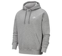 Nike M NSW Club Hoodie Po BB Sweatshirt, Hombre, Dk Grey Heather/Matte Silver/White, XL-T