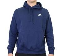 Nike M NSW Club Hoodie Po BB Sweatshirt, Hombre, Midnight Navy/Midnight Navy/White, S
