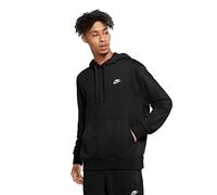 Nike M NSW Club Hoodie PO FT Sweatshirt, Black/Black/White, XL Mens