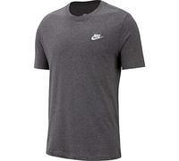 Nike M Nsw Club Tee Camiseta, Charcoal Heathr White, XL Hombre